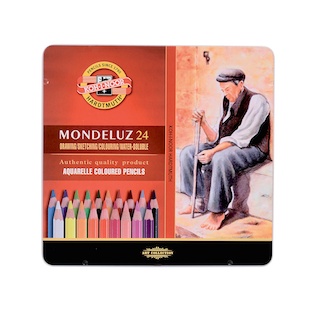 Watercolour Pencils Mondeluz, 24psc