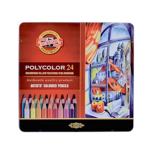 Kunstniku värvipliiatsid Koh-I-Noor Polycolor 24tk