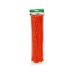 Pipe Cleaners, thickness 6 mm, orange, 50pcs