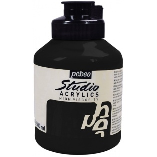 Studio Acrylic colour 500ml/26 mars black