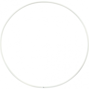 Metal ring, white d-15cm