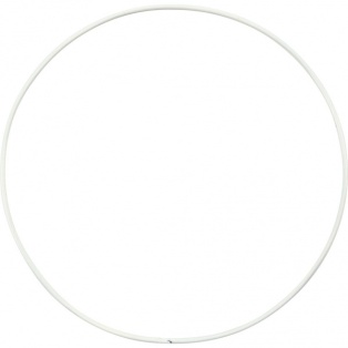 Metal ring, white d-15cm