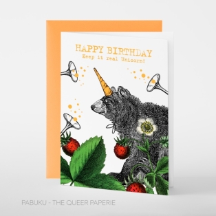 Greeting card/ Unicorn BEAR
