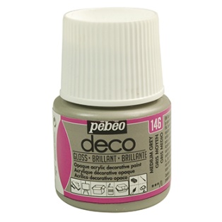 P.BO Deco-Painting glossy colour 45ml/146 medium grey