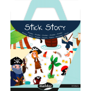 Stickers Tell a story 4pages+backround/ Pirates