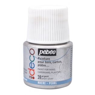 P.BO Deco-Painting pearl colour 45ml/ 39 pearl silver