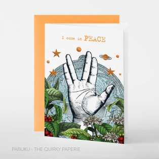 Greeting card B6/ PEACE