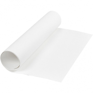 Faux Leather Paper W:50cm, 1m White