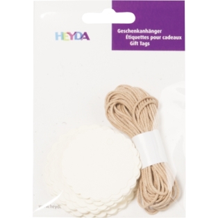 Hang Tags 30pces round cream