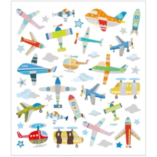 Stickers Planes, sheet 15x16,5 cm