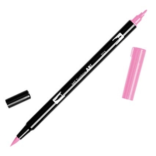Calligraphy marker Tombow double nib, pink rose