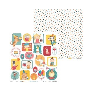 Scrapbook paper 30x30cm,  Happy Birthday 02