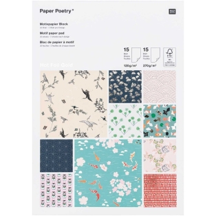 Motif paper pad 30 sheets, Jardin Japonais
