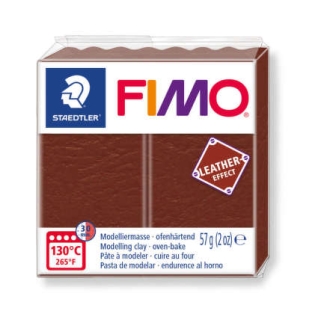 Polümeersavi FIMO Leather Effect 57g, pähkel
