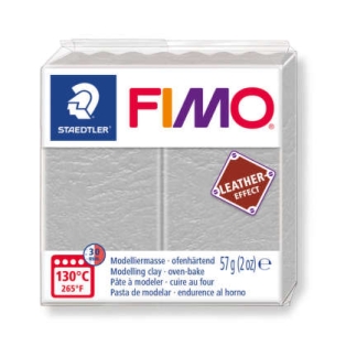 Fimo Leather Effect Dove Grey  57g