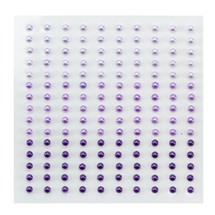 Self-Adhesive Pearls 3mm, 150pcs, violet