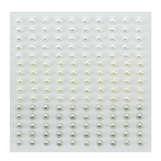 Iseliimuvad poolpärlid 4mm, 150tk/ valge