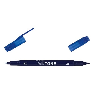 Marker Tombow TwinTone Dual-tip 0,3 ja 0,8mm, navy