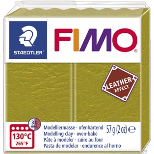 Polümeersavi FIMO Leather Effect 57g, oliiv
