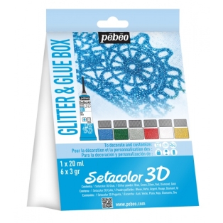 Set Setacolor 3D glue+glitter