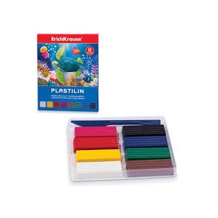 Plastiliin Erich Krause Art Berry 8 värvi x 18g + plastnuga
