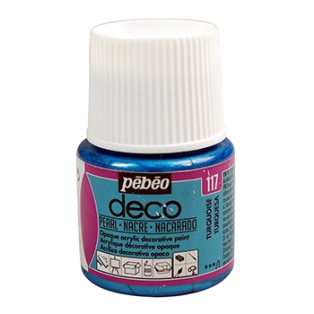 P.BO Deco-Painting pearl colour 45ml/ 117 turquoise