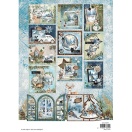 Disainpaber DIY-kaardid plokk A4 14 lehte/ Winter wonderland nr.20