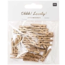 Pesulõks puidust 30x4mm 24tk/ kuldne