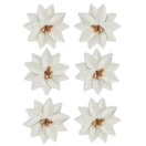 Self-adhesive flowers, white