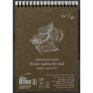 Watercolor pad  brown 280gr, A5, 20sh spiral