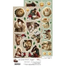 Disainpaber - väljalõigete leht 30,5x15cm 2-poolne, Silent night1tk