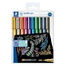 Värvimarker metallik Staedtler 1-2mm komplekt 10tk