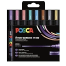 Posca Marker Pen 5M set, 8 pcs metallic