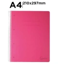 Spiraalkaustik A4, ruut, 120 lehte, plastik-kaaned