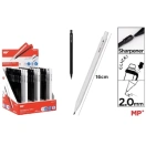 Mehaaniline harilik pliiats MP 2.0mm HB, assortii, metallkorpus