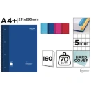 Spiraalkaustik A4, ruut, 160 l, assortii, kõvad kaaned