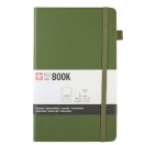 Märkmik Sakura 13x21cm, jooneline sisu, 80l, tumeroheline