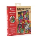 Coloring pictures, 3pcs monsters, velvet paper