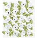 Paelast roosid 1,2x2,5cm valge, 20tk, liimiga