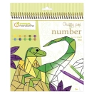 Värviraamat Graffy Pop Number 20x20cm 160gr Dinosaurused, 24l