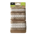Assortiment Jute ribbon/Lance Naturel/Ivory 3pcs 1m