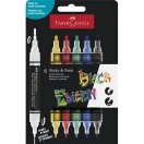 Akrüülmarkerite komplekt 6tk, Faber-Castell, Black edition