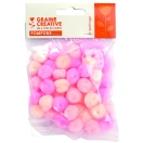 Pompoms, D: 15 mm, assort. 45 pink mixed