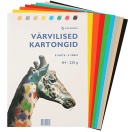 Värviline kartong Kaskad A4 225g, 8 lehte