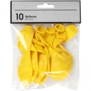 Balloons, D: 23 cm, yellow, round, 10pcs