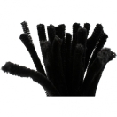 Pipe Cleaners, thickness 9 mm, black, 25pcs