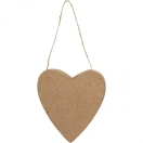 Paper-mashee heart, h:12,5cm