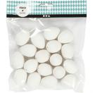 Quail Eggs, H: 4 cm, D: 2,5 cm, white, 18pcs