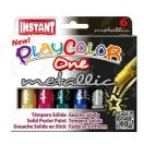 Guašši-pulgad Playcolor One Metallic 6tk