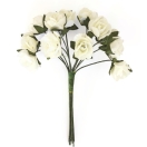 Paper Flowers Rose, 12pcs, white